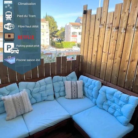 Joli T2/ Tram/ Clim/ Parking/ Wifi/ Piscine Apartment Montpellier Ngoại thất bức ảnh