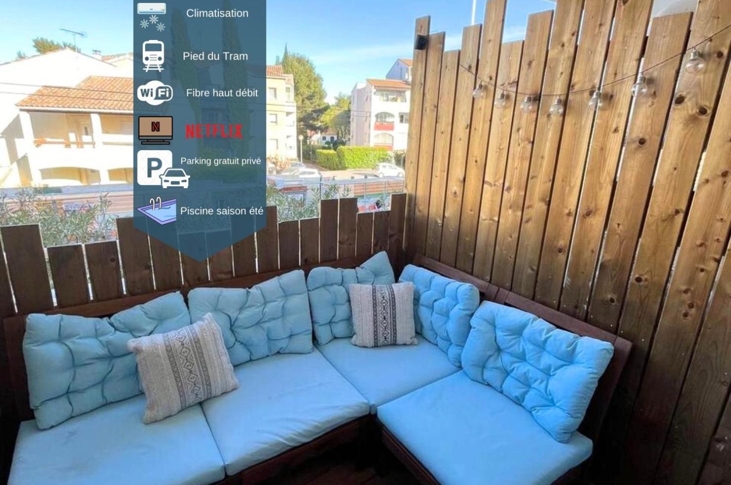 Joli T2/ Tram/ Clim/ Parking/ Wifi/ Piscine Apartment Montpellier Ngoại thất bức ảnh